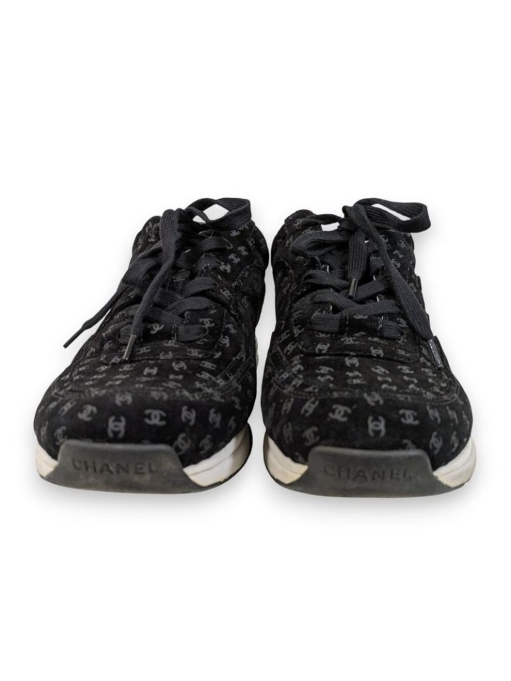 Chanel Coco Mark Print Suede Sneakers Size 42 22AW - Picture 5 of 15